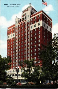 Cartolina Hilton Hotel El Paso Texas lino - Foto 1 di 2