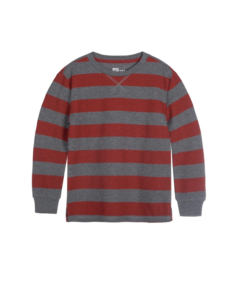 MSRP $28 Epic Threads Little Boys Long Sleeve Stripe Thermal T-shirt Red Size 5 - Image 1 of 1