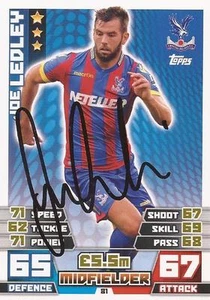 JOE LEDLEY SIGNED CRYSTAL PALACE 2014/2015 MATCH ATTAX CARD + COA - Bild 1 von 1