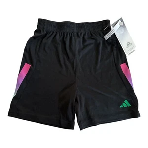 Adidas AeroReady Black Gradient Bold 3 Stripe Shorts Boy's Size 4 FREE SHIPPING! - Picture 1 of 3