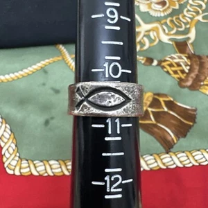 Retired James Avery Wide Textured Fish Ring Size 10.5 EUC - Picture 1 of 13