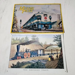 Zug Blechschild - 2 Stück - Innenarchitektur - Missouri Pacific - Express - Bild 1 von 7