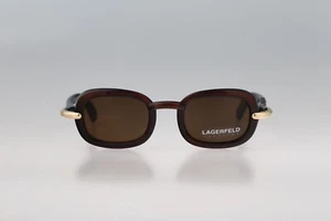 Lagerfeld 4117 23, Vintage 90s brown unique square sunglasses women, NOS - Picture 1 of 10