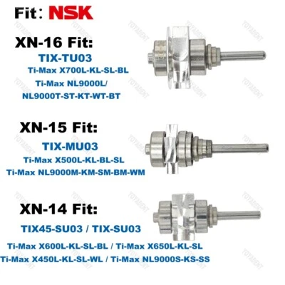 Fit NSK Ti-Max X450L/X500L/X600L/X650L/X700L/NL9000L Dental Turbine Cartridge - Image 1 of 4