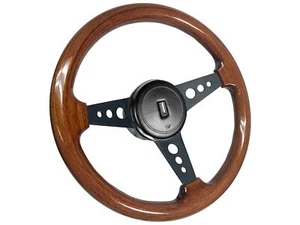 1993-02 Chevy Camaro Z28 14" Rosewood 9-Bolt 3-Hole Steering Wheel Kit, Tri-Bar - Picture 1 of 9