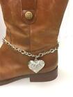 Crystal Boot Chain Anklet Jewelry Single Heart Pendant Rhinestones Adjustable