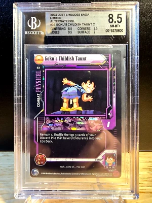 DBZ CCG DRAGON BALL Z GT GOKU'S CHILDISH TAUNT #22 LIMITED FOIL BGS 8.5 NM-MT+ - Image 1 of 2