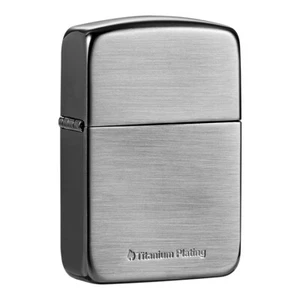ZIPPO 1941 satin TITANIUM BKS Silver lighter - Picture 1 of 5