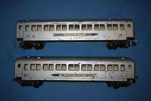 2 American Flyer #655 Silver Bullet Coach Passenger Car. Satin Silver - Picture 1 of 7