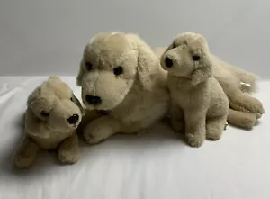 Prima E&J Classic Collection realistisches Golden Retriever Labor Hund Plüschtier 18 Zoll + Welpen - Bild 1 von 12