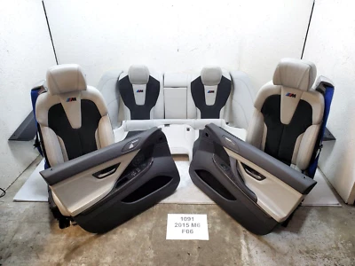 ✅ 12-18 OEM BMW F06 M6 Cuero Merino Silverstone 2 Interior Asiento Calefacción JUEGO * Foto 1 de 4