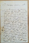 Ponsard Lettre autographe signée 4 pages très intéressante 1855 à Etienne Masset