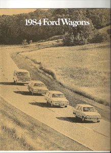 1984 FORD WAGONS ESCORT,LTD,LTD CROWN VICTORIA AND CLUB WAGONS BROCHURE "NOS" - Picture 1 of 1