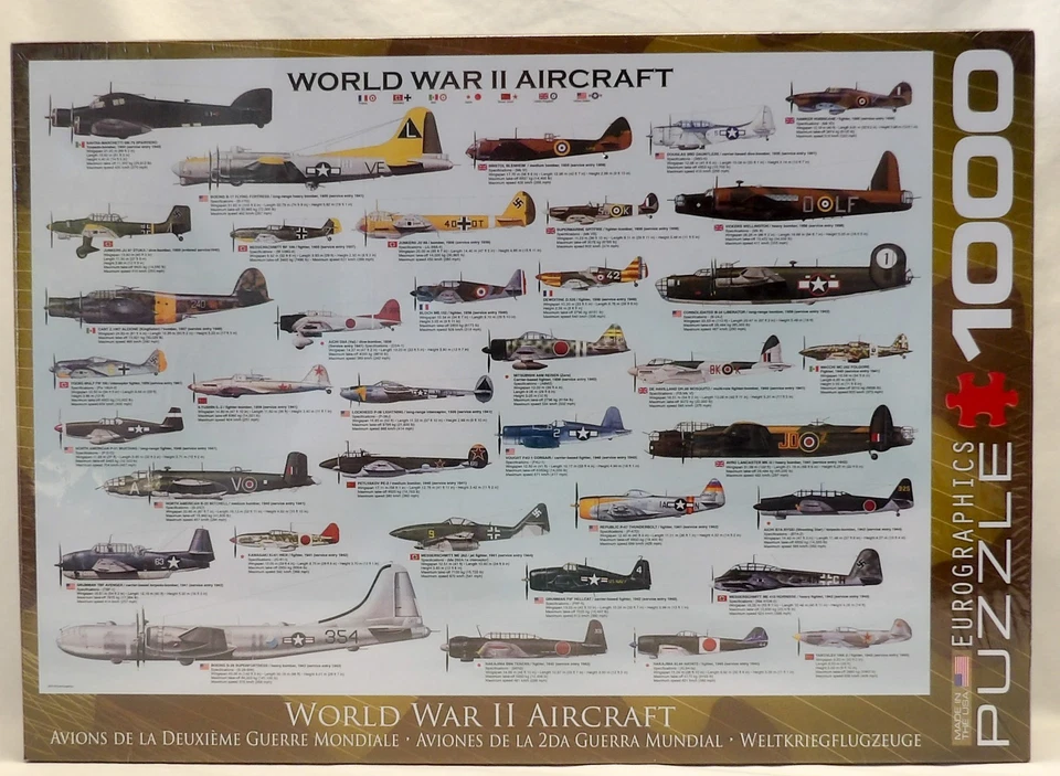 - Eurographics Inc WWII Aircraft 1000 Pcs - Ages 13 | 1 players