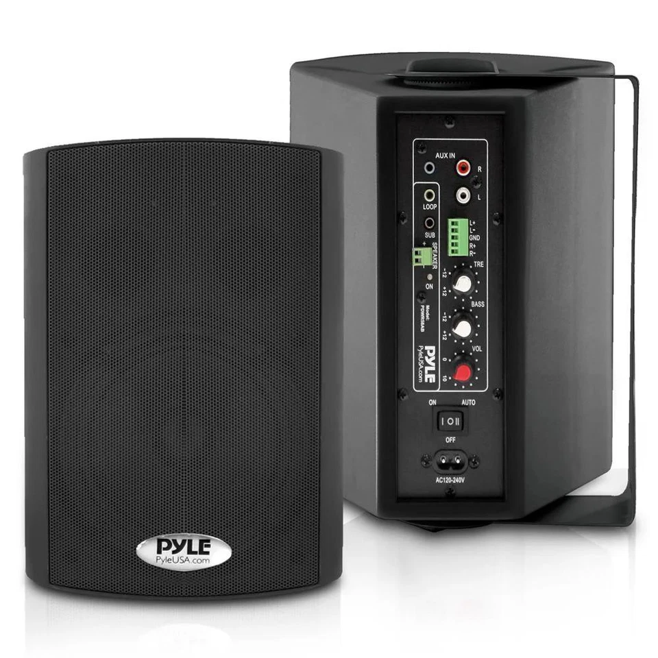 Pyle PDWR59BTB 5.25" Pro-Active Bluetooth Speaker Pair 600W Black - Image 1 of 1