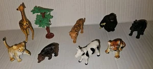 Mixed Lot Of Vintage Plastic & Rubber Animals Primarily Safari - Picture 1 of 10