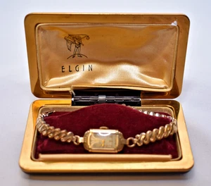 Vintage Damenuhr Elgin 36252910 in OVP, 7J, 10k G.F. - Bild 1 von 12