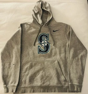 Seattle Mariners Sweatshirt Mens L Large Hoodie Club Fleece Pullover Swoosh Nike - Picture 1 of 4