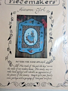 Apliques de mano para colgar en la pared 45"x32,5" con patrón de edredón "niña de otoño" - Imagen 1 de 2