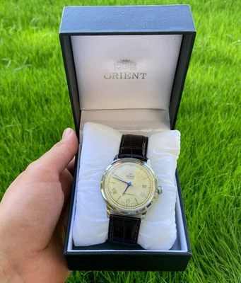 New Orient Bambino With Box Papers RUNS GREAT Automatic Mens Watch Mechanical V2 - Image 1 of 4