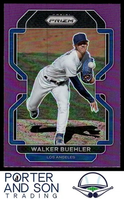 Walker Buehler Purple Prizm 2022 Panini Prizm #72 Dodgers Baseball Card - Image 1 of 2
