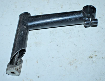 Vástago de pluma vintage MTB 22,2 mm 25,4 mm 140 mm 11º elevación acero negro envío rápido a EE. UU. Foto 1 de 4