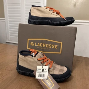 LaCrosse Damenschuhe Größe 8 marineblau hellbraun Trempealeau Chukka 4 Zoll wasserdicht 212002 - Bild 1 von 9