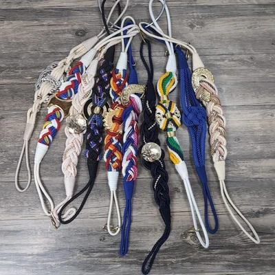 '80s Women's Belts Braided Rope Lot Of 10 Various Styles Sized Medium Mostly Vtg - Image 1 of 4