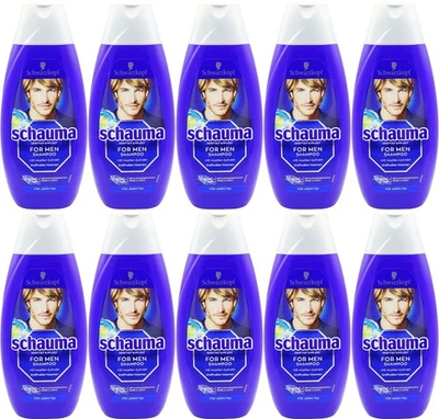 10x Schauma Shampoo FOR MEN 400ml mit Hopfen + Jojoba jeden Tag jedes Haar