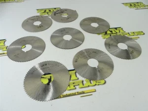 LOT OF 8 HSS SLITTING/SLOTTING SAWS .020" TO .064" CUT WIDTHS BROWN & SHARPE - Picture 1 of 9