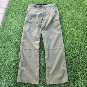 prAna Herren Cargohose Größe M olivgrün Outdoor Taschen Gürtel gerades Bein - Bild 1 von 7