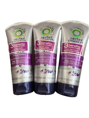 3 Pack Herbal Essences Totally Twisted Curl Scrunching Gel #3 Strong 6 Oz Each - Image 1 of 2
