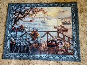 TREASURES OF THE SEA WALL HANG TAPESTRY NICKY BOEHME GRAND 42" X 35" - Picture 1 of 7