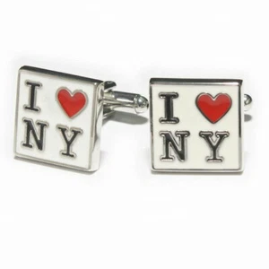 Kamakura Cufflinks Studio I Love NY Cufflinks Cufflinks Men's silver color - Picture 1 of 3