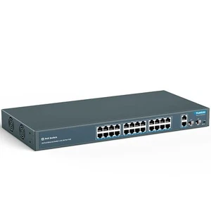 24 Port PoE Switch avec 2 Gigabit Ethernet Uplink 2 Port SFP 400W PoE+ Port 8... - Photo 1/7