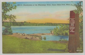 Postcard MN Itasca Minnesota Headwaters of Mississippi River Itasca State Park - Picture 1 of 2