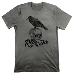 T-Shirt Biker Street Racing Fast Motorcycle Biker LA, Vegas, teschio grigio scuro maglietta - Foto 1 di 1