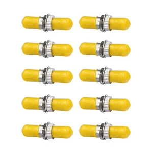 10 Pack Fiber Optic Adaptor ST to ST Singlemode Single Cable Connector Coupler F - Photo 1/6