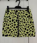 RNA Inc. Harajuku Style Yellow Lepard Print Skirt  Heart Shaped Pocket Size M