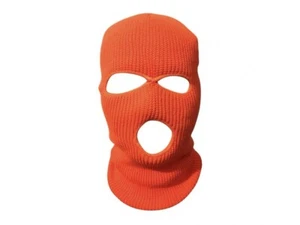 Gesichtsskimaske neonorange Sturmhaube Outdoor Sport warm Winter Beanie Kappe Einheitsgröße - Bild 1 von 1
