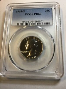 (B9) *** PCGS ERROR 1968 - S Carded Slab with 1970-S Washington Quarter *** - Picture 1 of 2