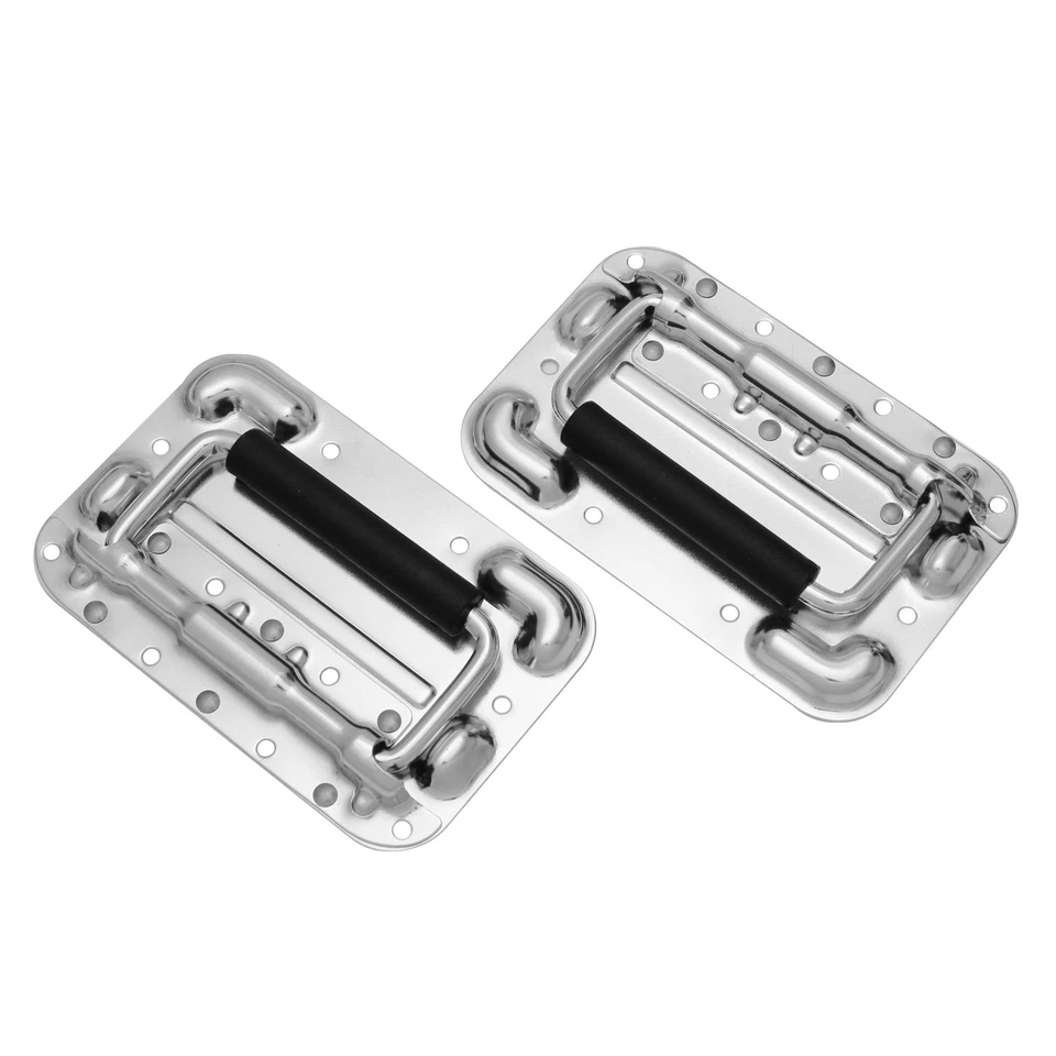 2 Kistengriffe 160mm Aufbau Feder Klappgriffe Tragegriffe Kistengriff Boxengriff - Bild 1 von 1