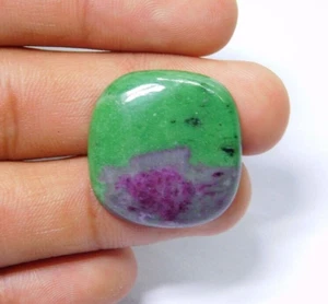 Gorgeous Natural Green Ruby Zoisite Cabochon Loose Gemstone 37 Cts. ME-7943 - Picture 1 of 5