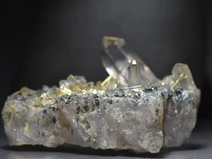 Rutilated Quartz golden yellow Rutile crystal with hematite Bahia, Brazil - Picture 1 of 11