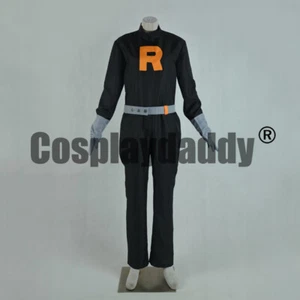 Pocket Monsters Team Rocket Grunt Male Uniform Outfit Game Cosplay Costume F006 - Picture 1 of 5