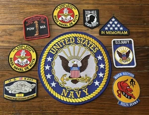 (9) Nuevos parches bordados con logotipo de prisionero de guerra militar de la Marina de los Estados Unidos - Imagen 1 de 6
