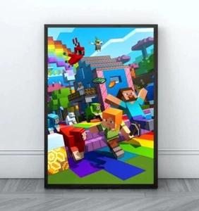 Minecraft Prints, Creeper, Steve, Zombie,Nursery Decor, Video Game - Picture 1 of 4