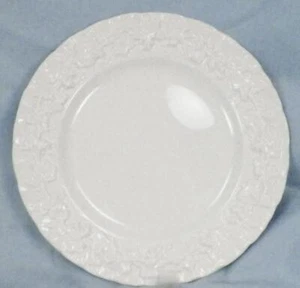 Wedgwood Queen's Ware Bread Plate Embossed Grapes Porcelain Cream on Cream - Picture 1 of 5