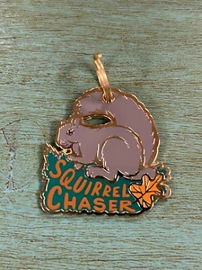 Enamel and Brass “Squirrel Chaser” Dog Collar Charm 29673 - Picture 1 of 2