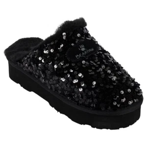 Botas para mujer Bearpaw PORTIA lentejuelas mula zapatilla negra talla 10 NUEVAS - Imagen 1 de 2